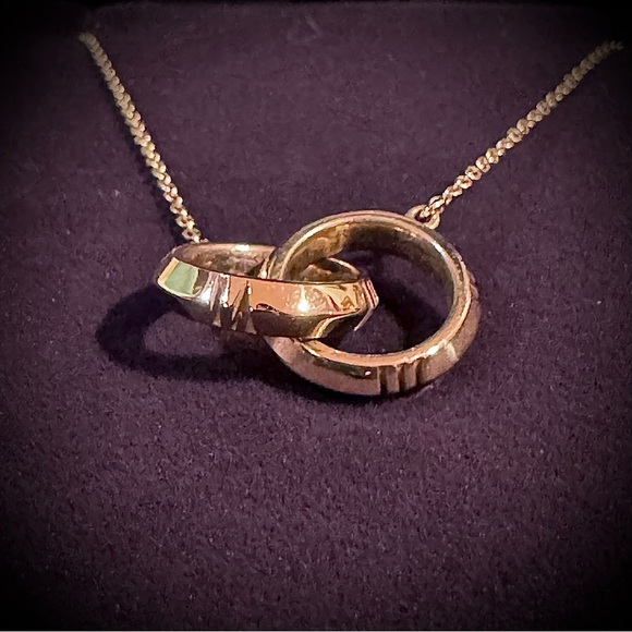 Authentic Tiffany’s 18K Yellow Gold Atlas X Closed Interlocking Pendent Necklace - Picture 12 of 12